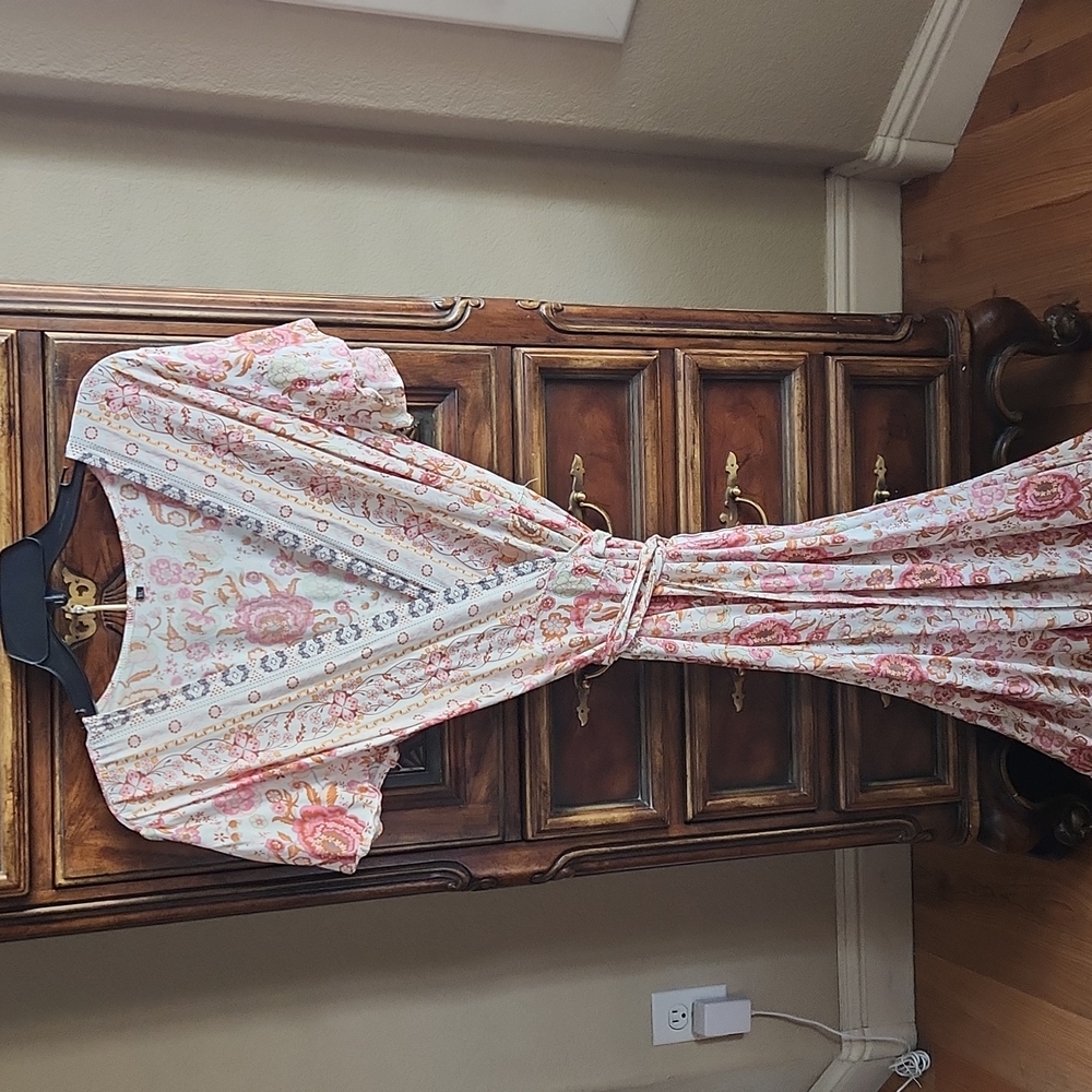 Floral Cotton Wrap Around Dress